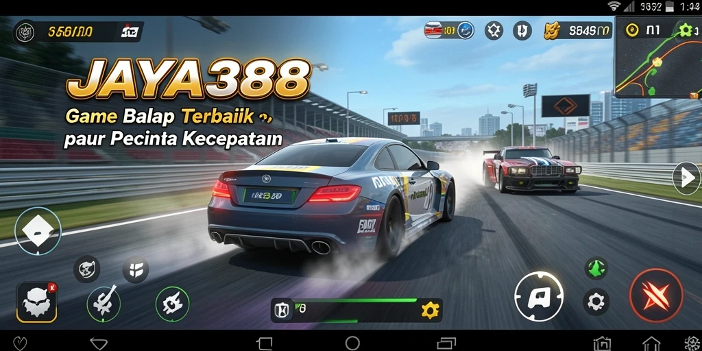 Gameplay menegangkan di JAYA388 dengan balapan mobil cepat.