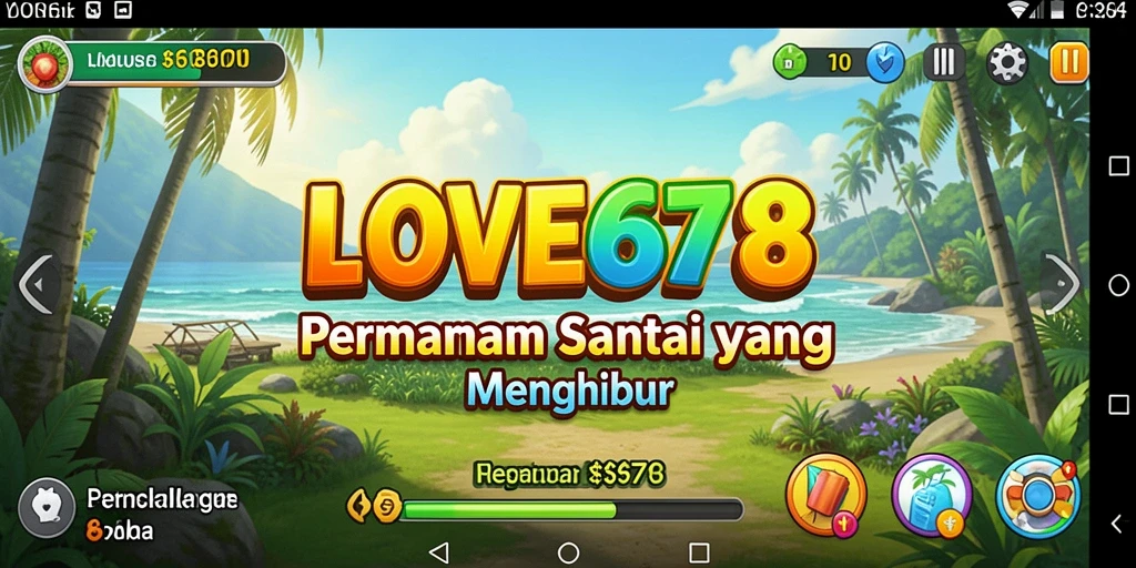 Tampilan gameplay LOVE678 yang menarik dan menghijau.