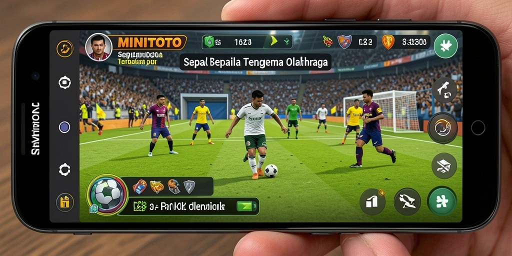 Tampilan gameplay menarik dalam <strong>MINITOTO</strong> yang menggambarkan aksi seru di lapangan sepak bola.