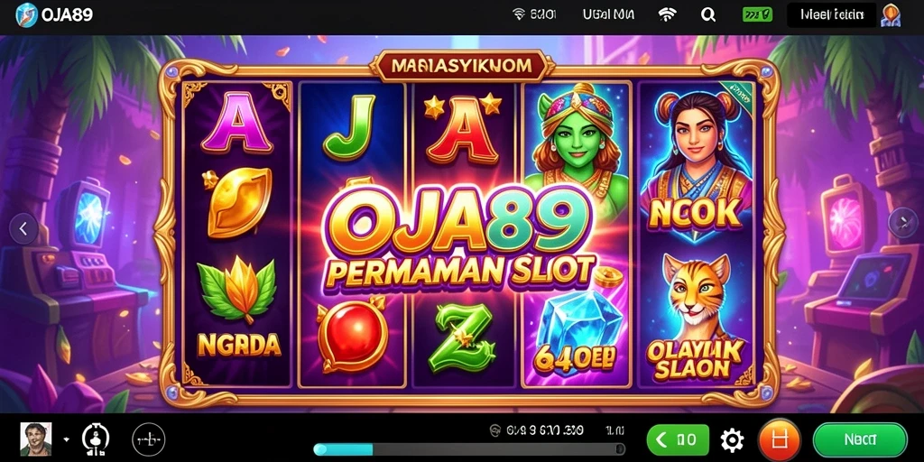 Tampilan menarik dari gameplay Slot OJA89 dengan fitur bonus.