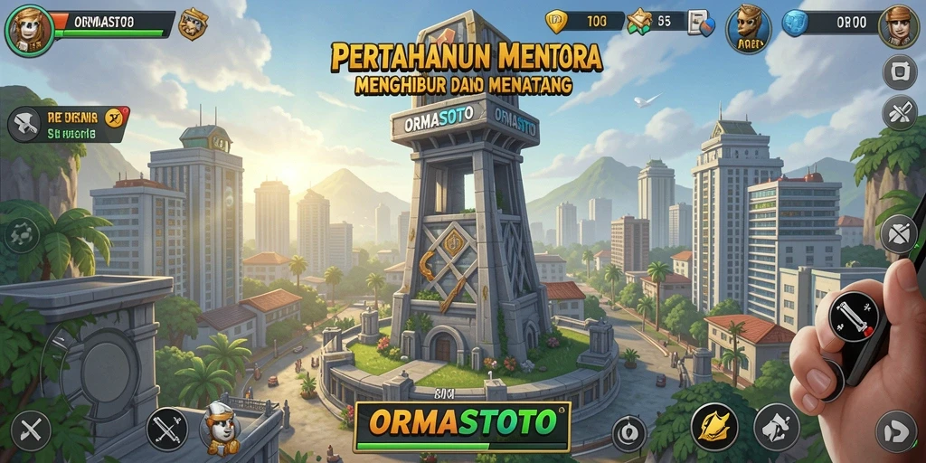 Tangkapan layar ORMASTOTO menunjukkan aksi menegangkan di gameplay Tower Defense.