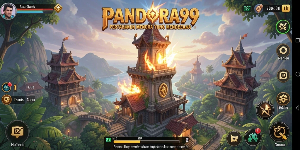 Tampilan menarik dari gameplay Tower Defense yang mendebarkan.
