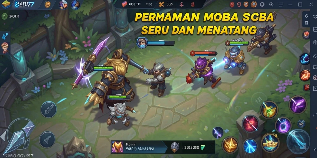 Tampilan gameplay SATU77 yang mendebarkan dalam pertempuran tim.