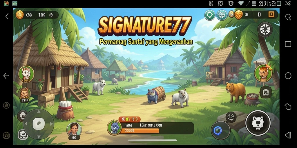 Tangkapan layar gameplay <strong>SIGNATURE77</strong> yang penuh warna dan menyenangkan.