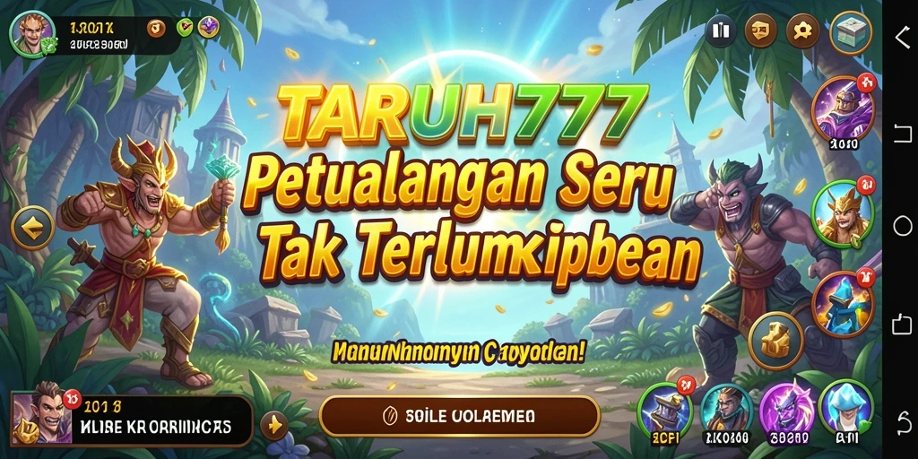 Tampilan indah dari gameplay petualangan dalam TARUH777.